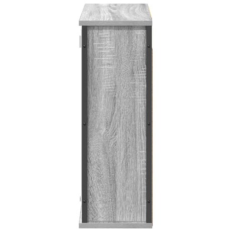 Bathroom Wall Cabinet With Mirror Grey Sonoma 60X21X60 Cm