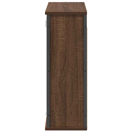 Bathroom Wall Cabinet With Mirror Brown Oak 60X21X60 Cm