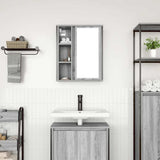 Bathroom Wall Cabinet With Mirror Grey Sonoma 50X21X60 Cm
