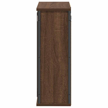 Bathroom Wall Cabinet With Mirror Brown Oak 50X21X60 Cm