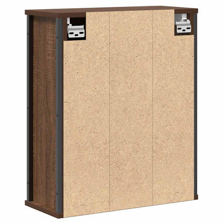 Bathroom Wall Cabinet With Mirror Brown Oak 50X21X60 Cm