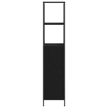 Bathroom Cabinet With Shelves Black Oak 36X35X165 Cm