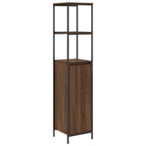 Bathroom Cabinet With Shelves Brown Oak 36X35X165 Cm