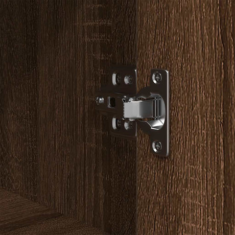 Bathroom Cabinet With Shelves Brown Oak 36X35X165 Cm