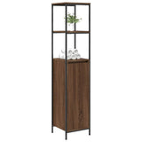 Bathroom Cabinet With Shelves Brown Oak 36X35X165 Cm