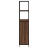 Bathroom Cabinet With Shelves Brown Oak 36X35X165 Cm
