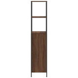 Bathroom Cabinet With Shelves Brown Oak 36X35X165 Cm