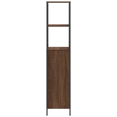 Bathroom Cabinet With Shelves Brown Oak 36X35X165 Cm