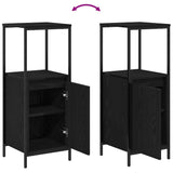 Bathroom Cabinet With Shelves Black Oak 36X35X95 Cm