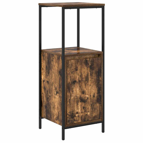 Bathroom Cabinet With Shelves Smoked Oak 36X35X95 Cm