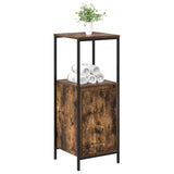 Bathroom Cabinet With Shelves Smoked Oak 36X35X95 Cm