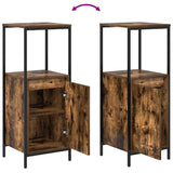 Bathroom Cabinet With Shelves Smoked Oak 36X35X95 Cm