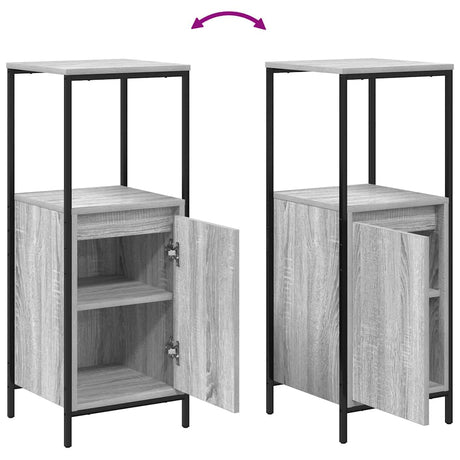 Bathroom Cabinet With Shelves Grey Sonoma 36X35X95 Cm