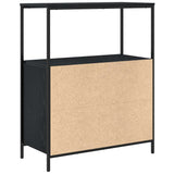 Bathroom Cabinet With Shelves Black Oak 76.5X35X95 Cm
