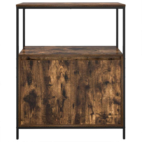 Bathroom Cabinet With Shelves Smoked Oak 76.5X35X95 Cm