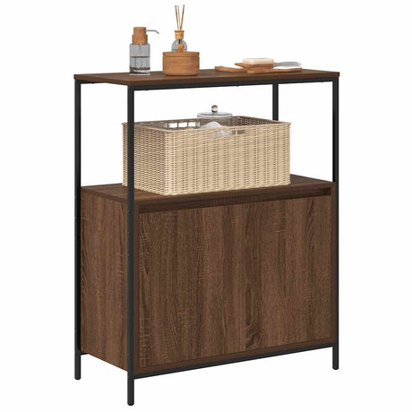 Bathroom Cabinet With Shelves Brown Oak 76.5X35X95 Cm
