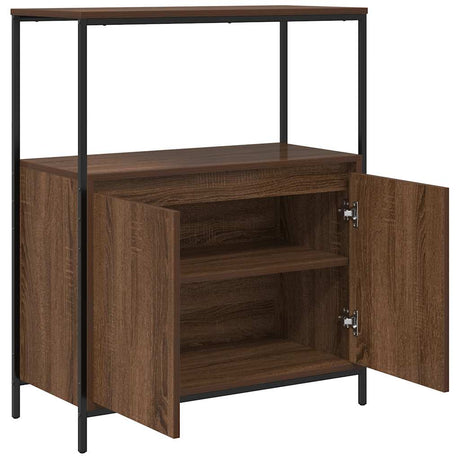 Bathroom Cabinet With Shelves Brown Oak 76.5X35X95 Cm