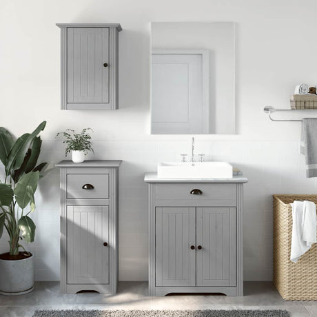 3 Piece Bathroom Furniture Set Bodo Solid Wood Pine