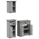 3 Piece Bathroom Furniture Set Bodo Solid Wood Pine
