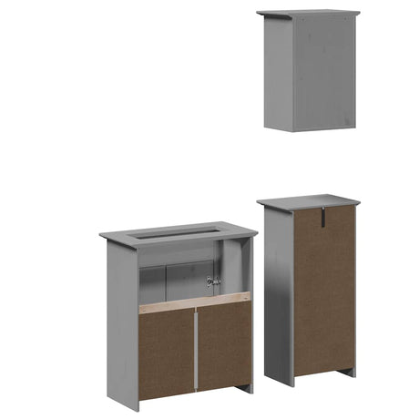 3 Piece Bathroom Furniture Set Bodo Solid Wood Pine