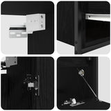 2 Piece Bathroom Furniture Set Engineered Wood
