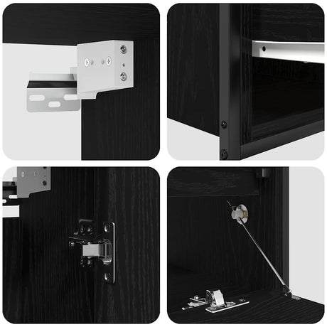 2 Piece Bathroom Furniture Set Engineered Wood