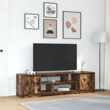 Tv Cabinet With Led Lights 193.5X41X50 Cm