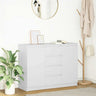 Sideboard With Drawers 100.5X35X76 Cm Engineered Wood