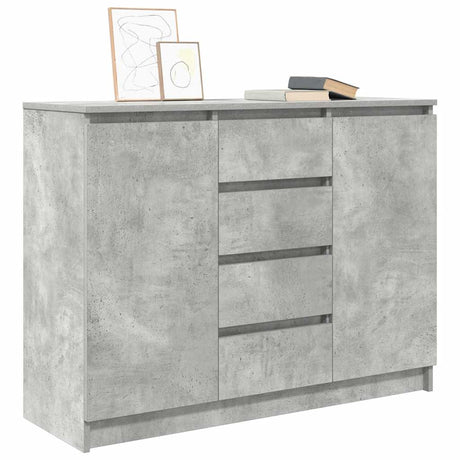 Sideboard With Drawers 100.5X35X76 Cm Engineered Wood