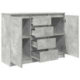 Sideboard With Drawers 100.5X35X76 Cm Engineered Wood