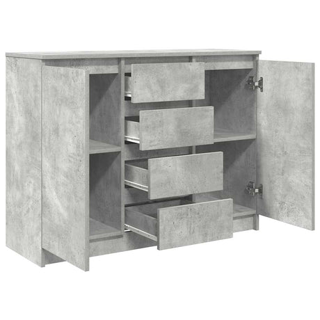 Sideboard With Drawers 100.5X35X76 Cm Engineered Wood
