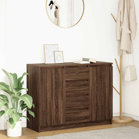 Sideboard With Drawers 100.5X35X76 Cm Engineered Wood