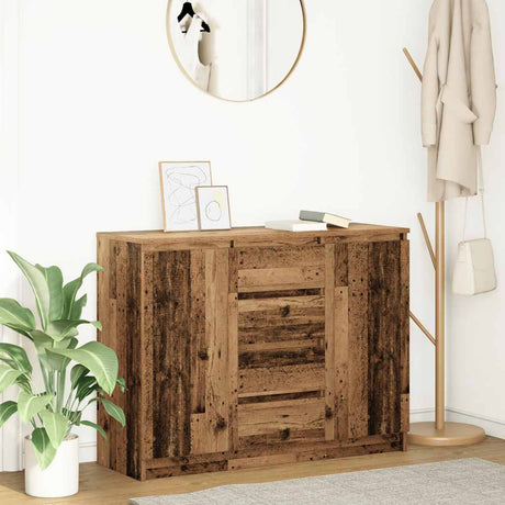 Sideboard With Drawers 100.5X35X76 Cm Engineered Wood