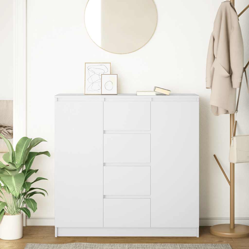 Sideboard With Drawers 100.5X35X98.5 Cm Engineered Wood
