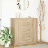 Sideboard With Drawers 100.5X35X98.5 Cm Engineered Wood