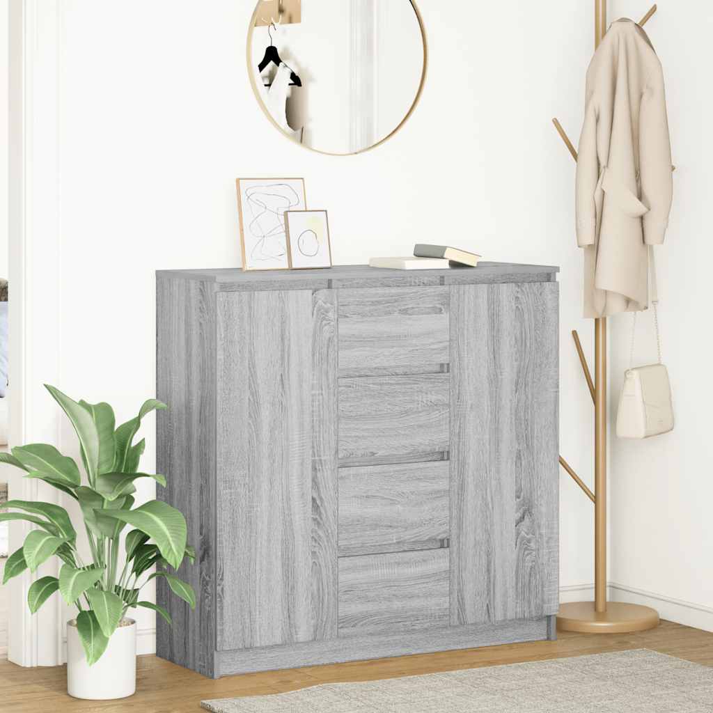 Sideboard With Drawers 100.5X35X98.5 Cm Engineered Wood