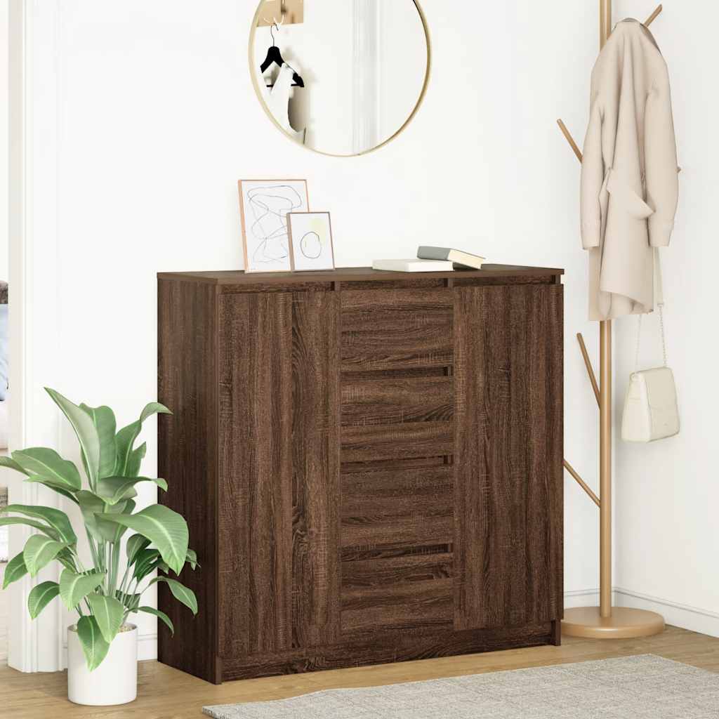 Sideboard With Drawers 100.5X35X98.5 Cm Engineered Wood