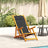 Folding Beach Chair With Armrests Acacia Wood & Textilene