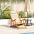 Folding Beach Chair With Armrests Acacia Wood & Textilene