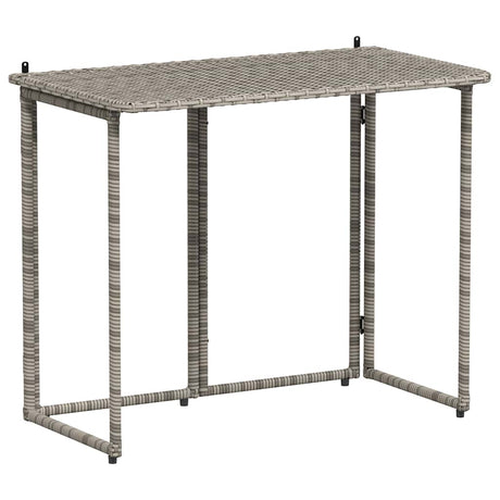 Folding Garden Table 90X51X75 Cm Poly Rattan