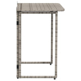 Folding Garden Table 90X51X75 Cm Poly Rattan