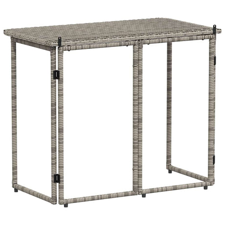 Folding Garden Table 90X51X75 Cm Poly Rattan