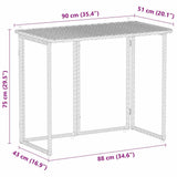 Folding Garden Table 90X51X75 Cm Poly Rattan