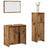 3 Piece Bathroom Furniture Set Engineered Wood