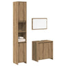 3 Piece Bathroom Furniture Set Engineered Wood