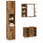 3 Piece Bathroom Furniture Set Engineered Wood
