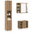 3 Piece Bathroom Furniture Set Engineered Wood