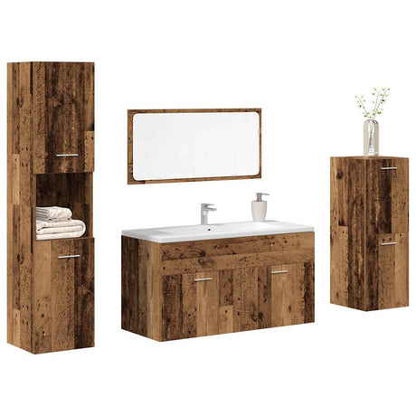 Bathroom Furniture Set Engineered Wood