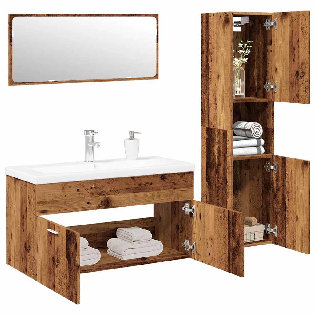 Bathroom Furniture Set Engineered Wood