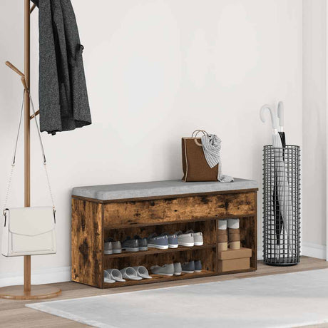Shoe Bench 102X30.5X45 Cm Engineered Wood